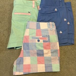 Shorts multi color are size 8 other 2 are size 6
